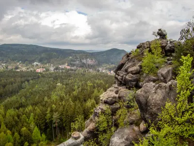 Zittau mountains, Oybin, on the Toepfer mountain saxony